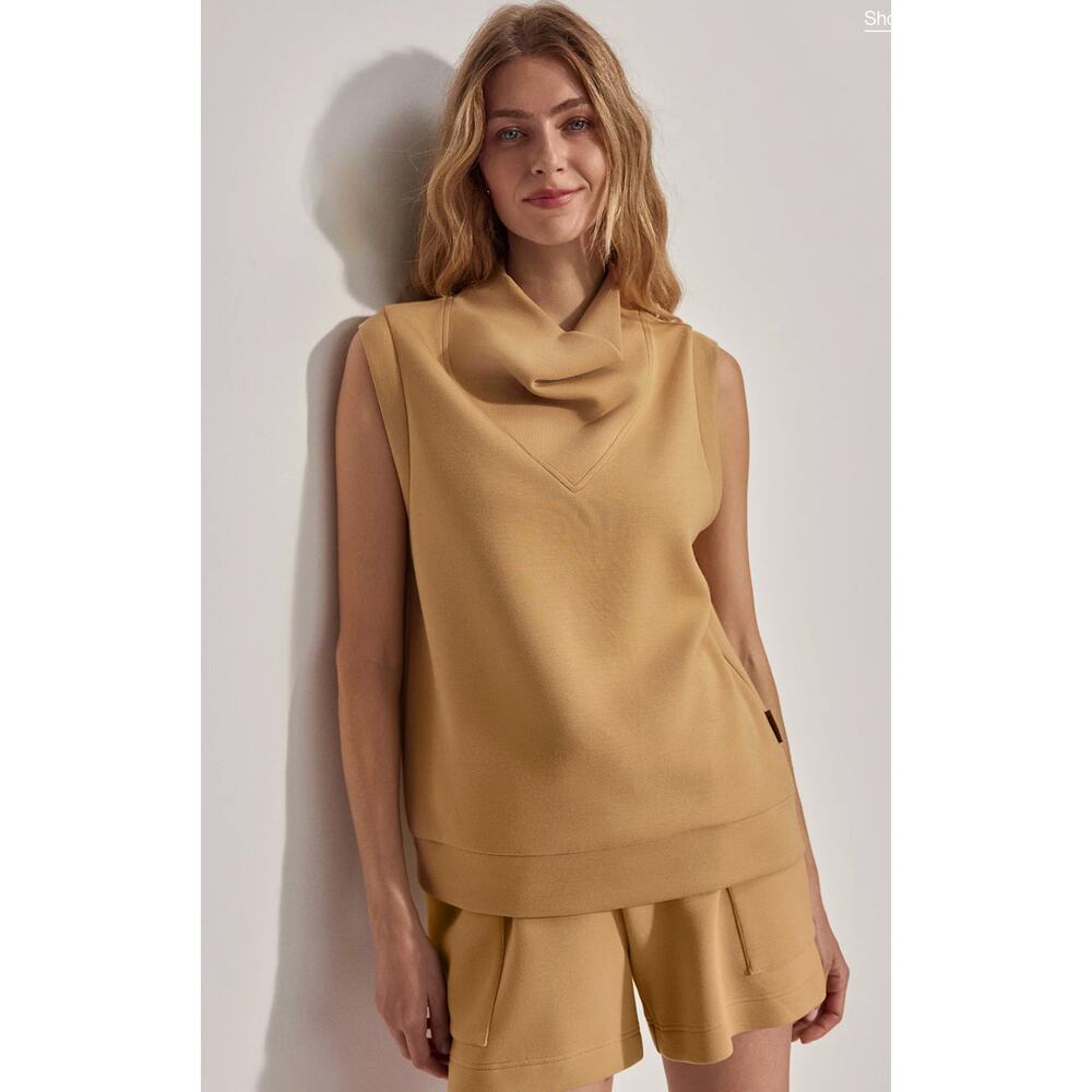 Varley Ellen Cowl Neck Tank in Prairie Sand size XS - Picture 5 of 5